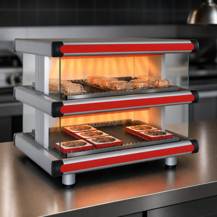 Product image #4 for Hatco Glo-Ray Designer Horizontal Countertop Display Warmer with 2 Shelves