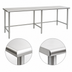 Thumbnail image #4 for Eagle Group Deluxe Series Stainless Steel Work Table, 144 x 24 Inches, Flat Top, Tubular Base