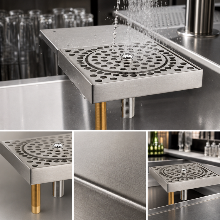 Product image #4 for Micro Matic USA Undercounter Glass Rinser, 6-3/8 Inch Square, Brushed Stainless Steel