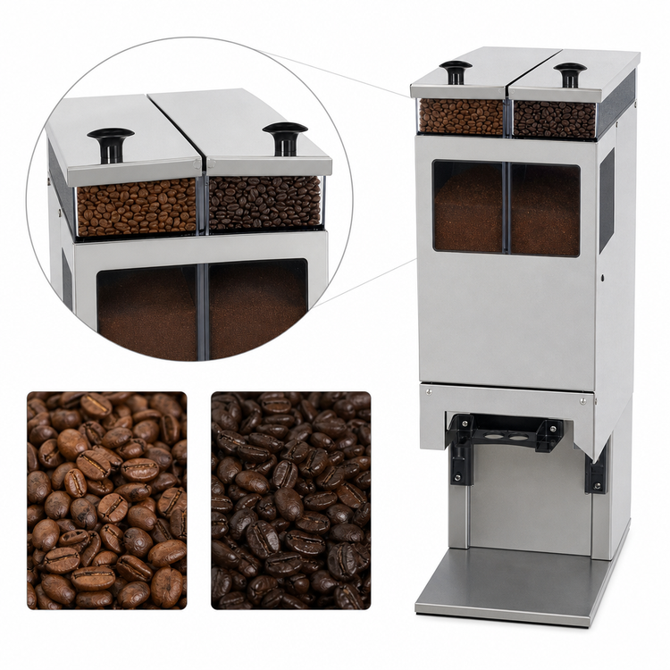 Product image #4 for BUNN G9-2T DBC BrewWISE Portion-Control Commercial Coffee Grinder with Dual 6 lb Hoppers