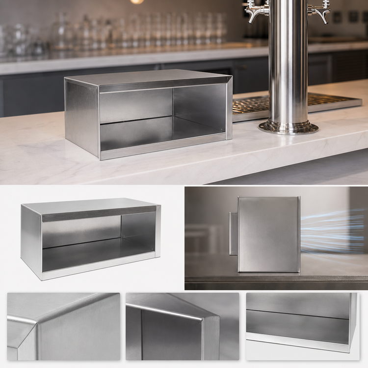 Product image #4 for Micro Matic Commercial Beer Dispenser Shadow Box Short Sleeve Tower Part, 14-Inch W x 5-Inch H, 4-Inch Sleeve, Galvanized