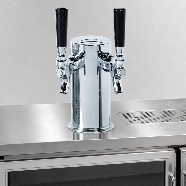 Product image #4 for Omcan USA 2-Faucet Stainless Steel Countertop Draft Beer Tower