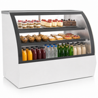 Thumbnail image #4 for Beverage Air CDR5HC-1-W 60-Inch Open-Food Refrigerated Deli/Bakery Case, Curved Glass, Self-Contained, White Exterior