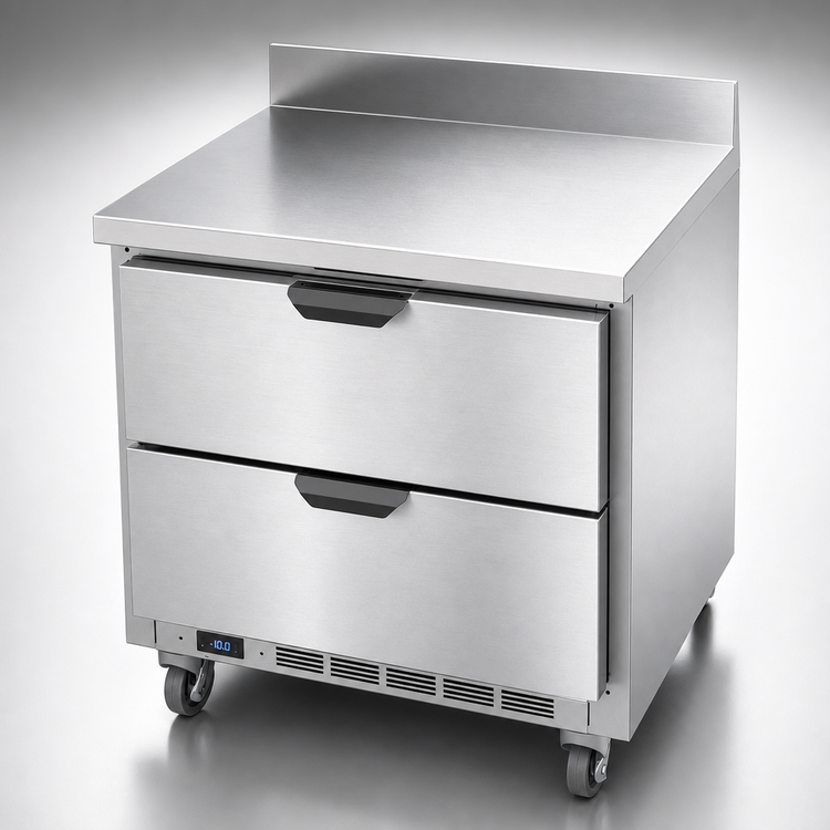 Product image #4 for Beverage-Air 32-Inch One-Section Worktop Freezer with 2 Drawers, 7.2 Cu. Ft.