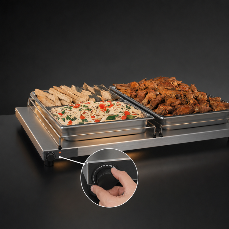 Product image #4 for Hatco Glo-Ray 48-Inch Freestanding Heated Shelf, 12-Inch Deep, Stainless Steel Top