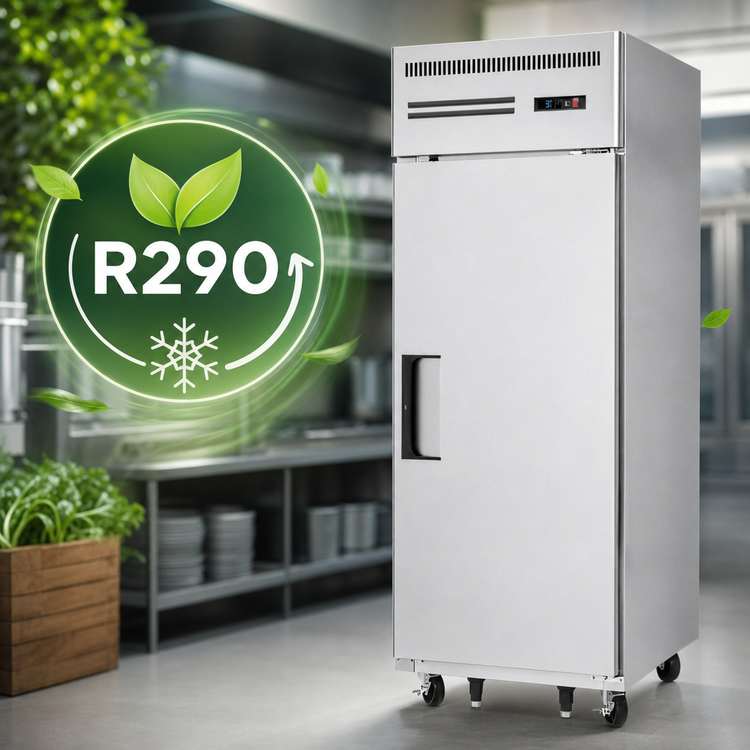 Product image #4 for Everest Refrigeration ESR1 One-Section Upright Reach-In Refrigerator, Top-Mounted Self-Contained R290, Solid Door, 23 Cu. Ft.