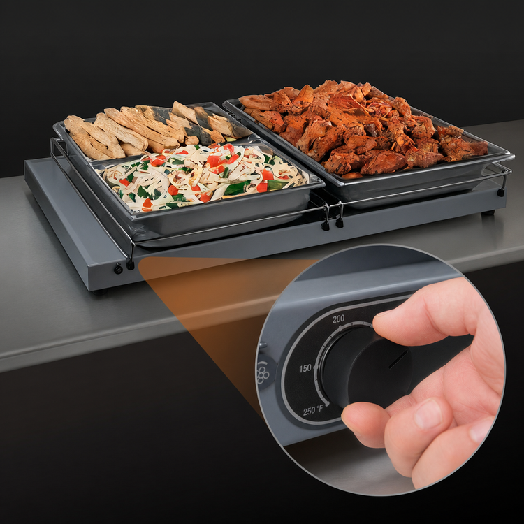 Product image #4 for Hatco Glo-Ray Freestanding Heated Shelf, 18-Inch W x 6-Inch D, Adjustable Thermostat