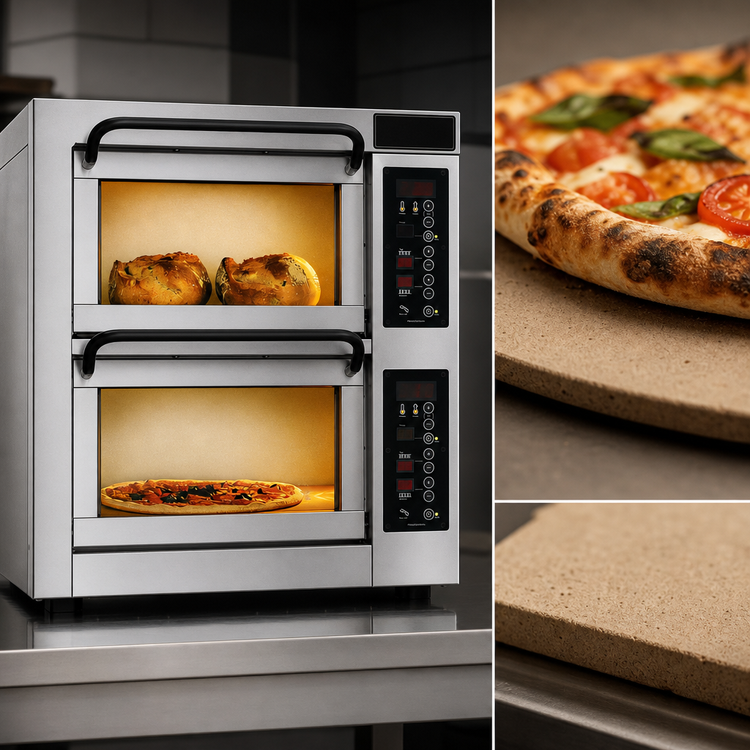 Product image #4 for PizzaMaster PM 402ED-2 Countertop Electric Stone Hearth Pizza Oven with 2 Chambers