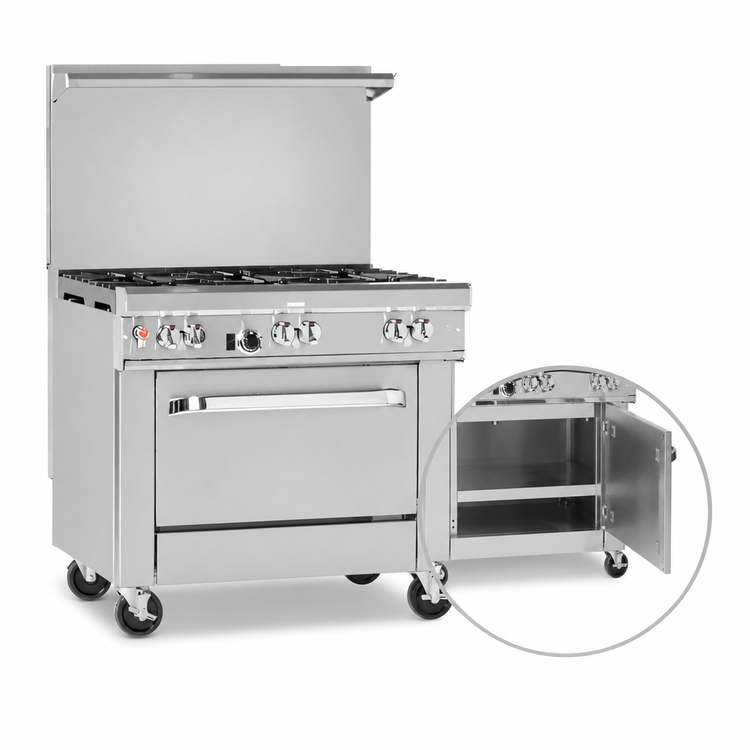 Product image #4 for Southbend Ultimate 36-Inch Gas Restaurant Range with 36-Inch Griddle Top and Cabinet Base