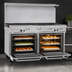 Thumbnail image #4 for Southbend Ultimate 60-Inch Gas Restaurant Range with 8 Open Burners, Standard Oven and Convection Oven