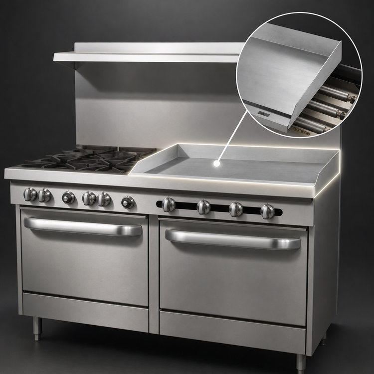 Product image #4 for Southbend S-Series 60-Inch Commercial Gas Range with 4 Open Burners, 36-Inch Griddle, and 2 Cabinet Bases