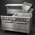 Thumbnail image #4 for Southbend S-Series 60-Inch Commercial Gas Range with 4 Open Burners, 36-Inch Griddle, and 2 Cabinet Bases
