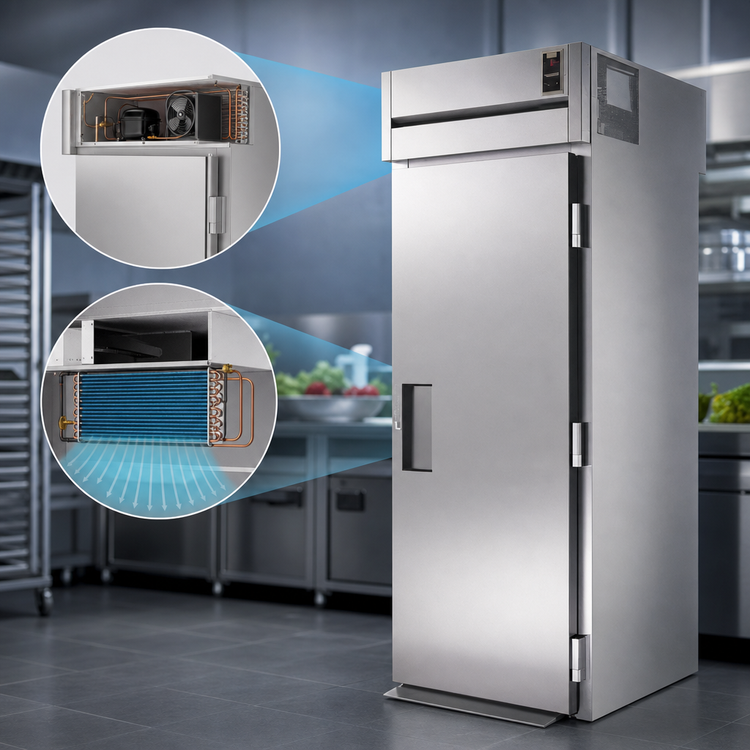 Product image #4 for True SPEC SERIES One-Section Roll-Thru Solid Swing Door Refrigerator, 89-Inch High, Stainless Steel Exterior