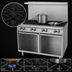 Thumbnail image #4 for Garland G Starfire Pro Series 48-Inch Gas Restaurant Range with 8 Open Burners and Dual Storage Bases