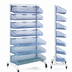 Thumbnail image #4 for Quantum Mobile Single-Sided Partition Wall Add-On Unit with 7 Baskets, 36 x 26 x 74 Inches