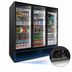Thumbnail image #4 for Omcan 3-Section Reach-In Glass Door Merchandiser Refrigerator, Bottom-Mount Self-Contained, 71 Cu. Ft., Black