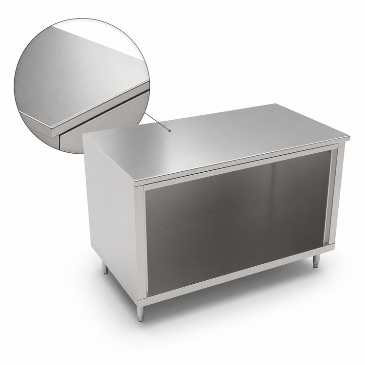 Product image #4 for John Boos 60-Inch x 24-Inch Stainless Steel Open Front Cabinet Base Work Table