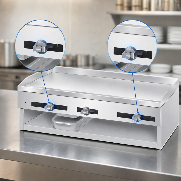 Product image #4 for Comstock-Castle 36-Inch Countertop Gas Griddle with 1/2-Inch Smooth Steel Plate