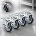 Thumbnail image #4 for Krowne 5-Inch Plate-Mount Caster Set with Brakes