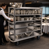 Thumbnail image #4 for Carter-Hoffmann T600 Stainless Steel Open Design Queen Mary China & Silver Transport Cart, 6 Shelves