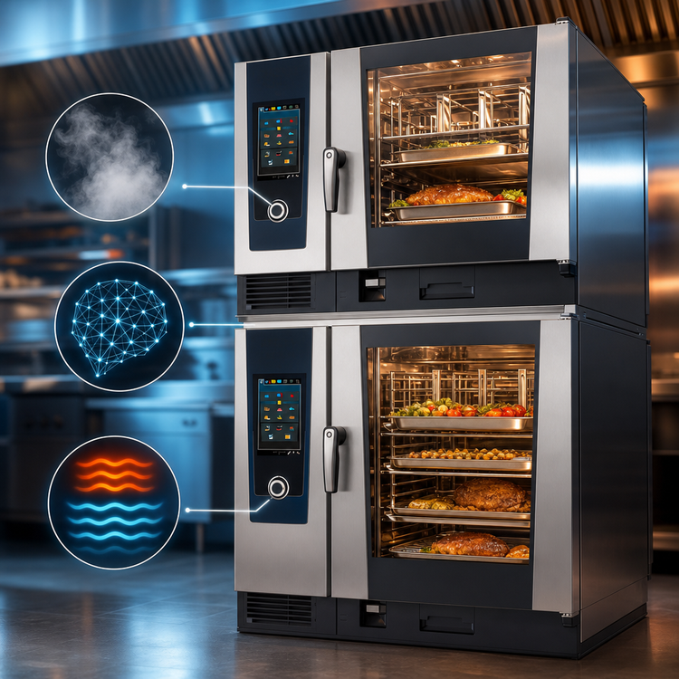 Product image #4 for RATIONAL iCombi Pro Double-Stack Combi Oven Package, 6-Full Size Over 10-Full Size, Electric, 208/240V 3-Phase, AutoDose