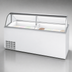 Thumbnail image #4 for Turbo Air 89-Inch White Ice Cream Dipping Cabinet with Curved Glass Top, 16 Top Tub Capacity