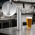 Thumbnail image #4 for Perlick Corporation 4010-1 Extra-Height 3-Inch Countertop Glycol-Cooled Draft Arm Beer Tower, Polished Chrome, 1 Faucet