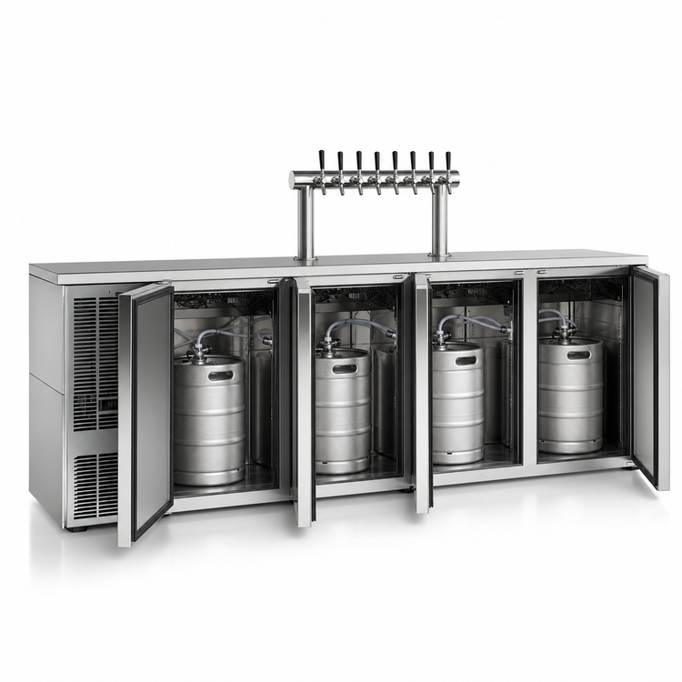 Product image #5 for Perlick DDS108 4-Door Self-Contained Direct Draw Beer Dispenser, 108-Inch Wide