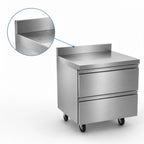 Thumbnail image #4 for Delfield STD4532NP 32-Inch Stainless Steel Undercounter Freezer Worktop with 2 Drawers and 4-Inch Backsplash