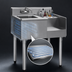 Thumbnail image #4 for Eagle Group 1800 Series 50-Inch Underbar Ice Bin/Cocktail Station with Center Ice Bin, 7-Circuit Cold Plate, Bottle Well, and Blender Recess