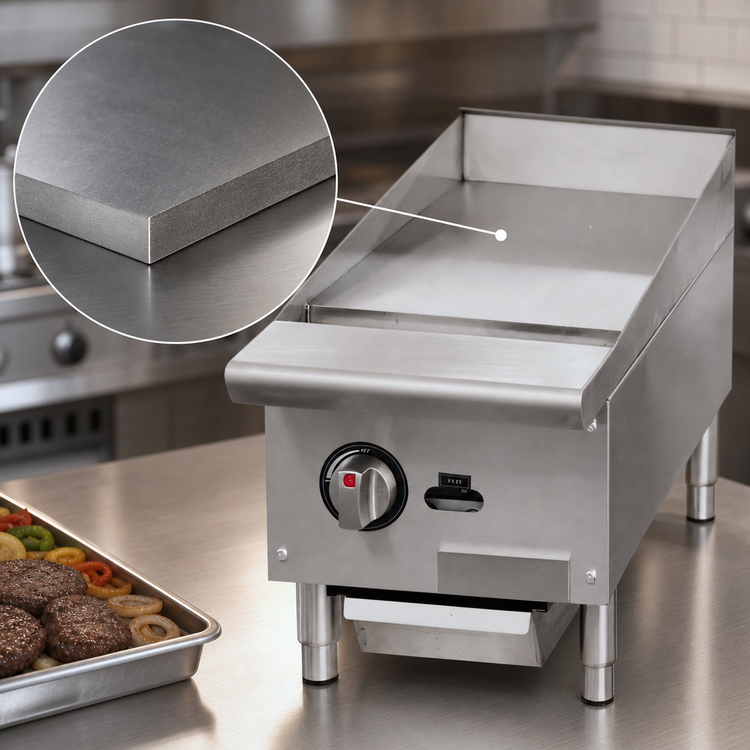 Product image #4 for Winco Spectrum™ 12-Inch Natural Gas Countertop Griddle with 30,000 BTU Burner