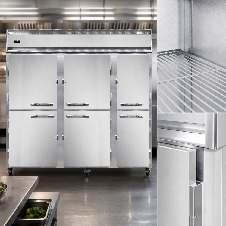 Product image #4 for Continental Refrigerator 3FENHD Extra-Wide Three-Section Reach-In Freezer with Half-Height Solid Doors