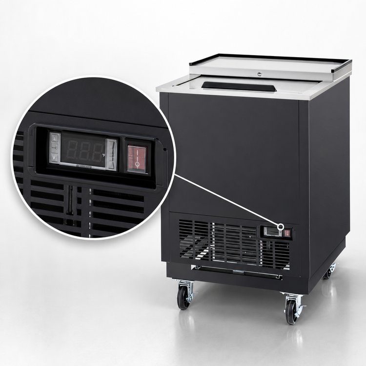 Product image #5 for Migali Competitor Series® 4.1 Cu. Ft. Glass Froster Freezer with Top Sliding Glass Lid