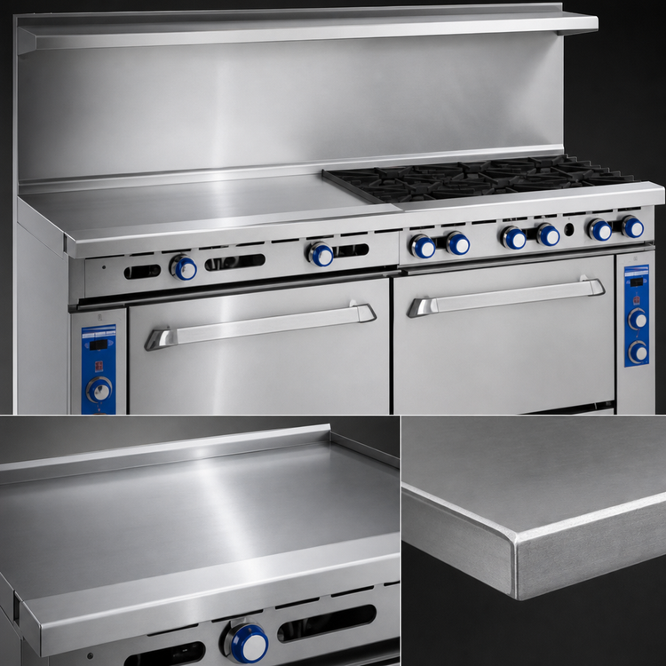Product image #4 for Imperial Pro Series 72-Inch Commercial Gas Range with 3/4-Inch Griddle and Two Convection Ovens