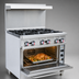 Thumbnail image #4 for Serv-Ware 36-Inch Natural Gas Range with Six Open Burners and Convection Oven