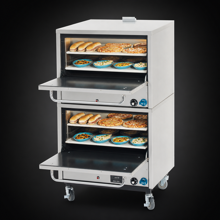 Product image #4 for Comstock-Castle 2PO31 Double-Stack Gas Pizza Deck Oven, 4 Hearth Decks, 60,000 BTU