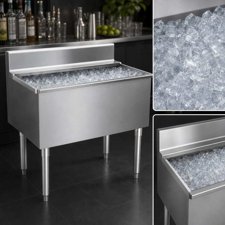 Product image #4 for 2200 Series 36-Inch Underbar Ice Bin/Cocktail Unit with 7-Circuit Cold Plate, 101 lb. Capacity