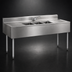 Thumbnail image #4 for Eagle Group 2200 Series Three-Compartment Underbar Sink Unit with Drainboards, 60 x 24 x 33-1/2 Inches