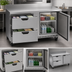 Thumbnail image #4 for Beverage-Air 60-Inch Two-Section Worktop Freezer with Drawers and Solid Door, Self-Contained R290, 14.39 Cu. Ft.