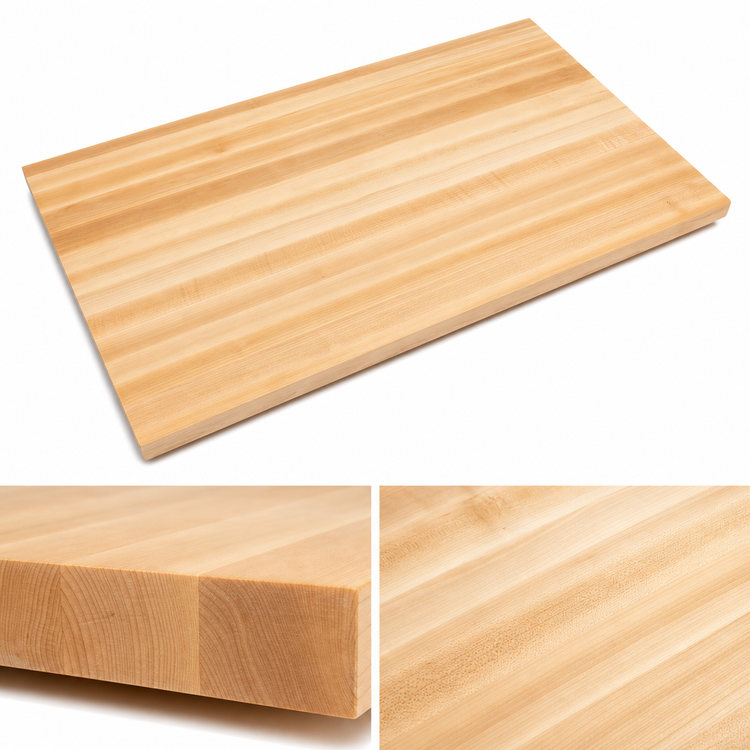 Product image #4 for Boos Block KCT6027-V 60 Inch x 27 Inch Edge Grain Maple Kitchen Countertop with Varnique Finish