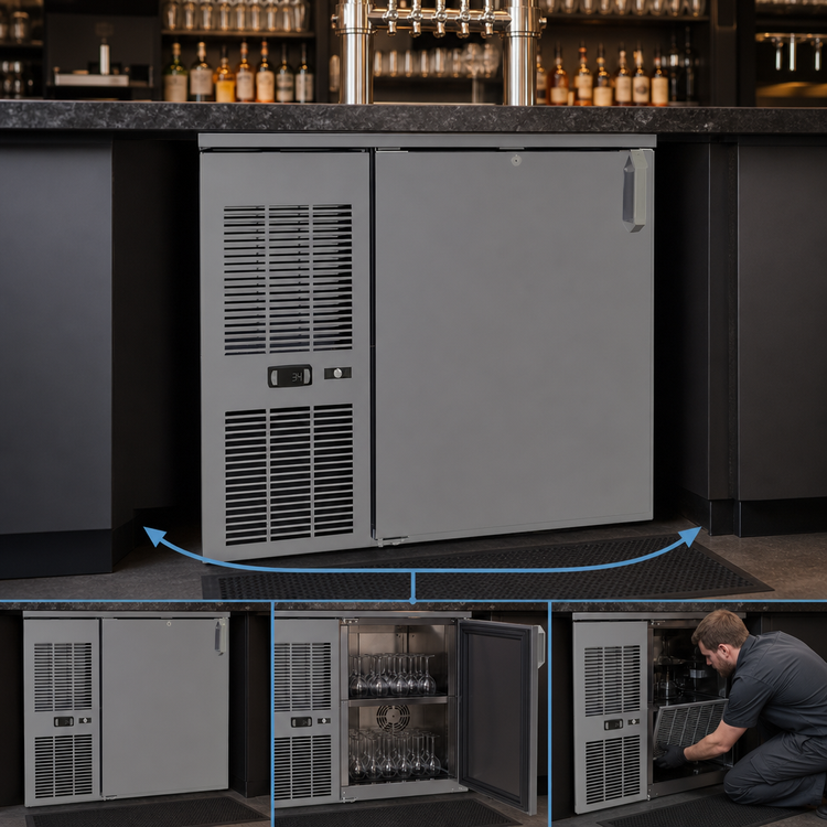 Product image #4 for Glastender F1FL36 36-Inch One-Zone Front-Serviced Low-Profile Swing-Door Froster / Glass Chiller