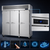 Thumbnail image #4 for Turbo Air PRO Series Three-Section Reach-In Freezer with All Left-Hinged Solid Doors, 74.94 Cu. Ft., Top-Mount Self-Contained Compressor