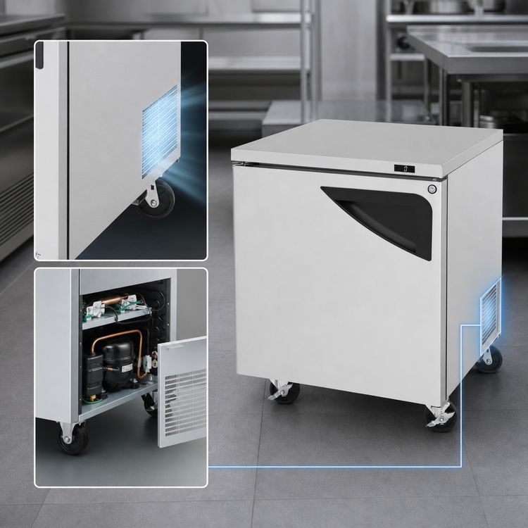 Product image #5 for Turbo Air Super Deluxe Series One-Section Undercounter Freezer, 6.8 Cu. Ft., 115V