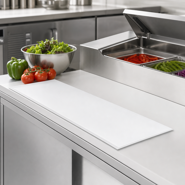 Product image #4 for Beverage-Air 19-Inch White Poly Cutting Board for DP93 Prep Table