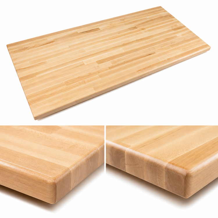 Product image #4 for John Boos Boos Block 96-Inch x 27-Inch Northern Hard Rock Maple Kitchen Countertop with Varnique Finish