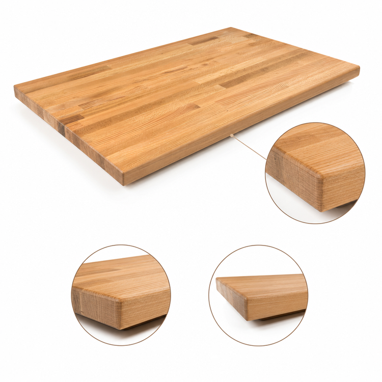 Product image #4 for John Boos Appalachian Red Oak Blended Edge Grain Kitchen Countertop, 18 x 25 x 1-1/2 Inch