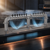 Thumbnail image #4 for Glastender Pipe Bridge Countertop Air-Cooled Draft Dispensing Tower with 14 Stainless Steel Faucets