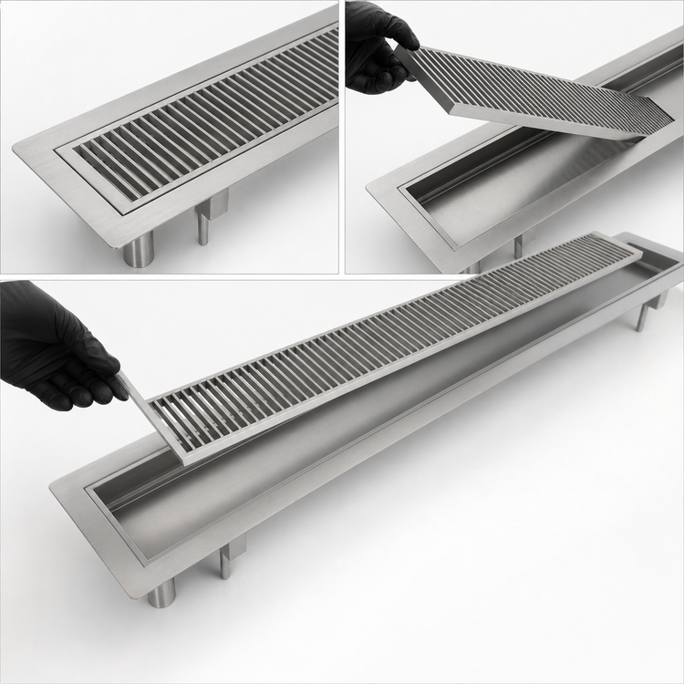 Product image #4 for BK Resources 36-Inch Urn Trough with Drip Plate, T-304 Stainless Steel