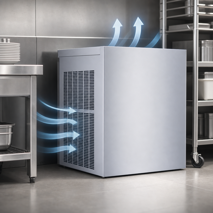 Product image #4 for Manitowoc Flake-Style Air-Cooled Self-Contained Ice Maker, 370 lb/24 hr