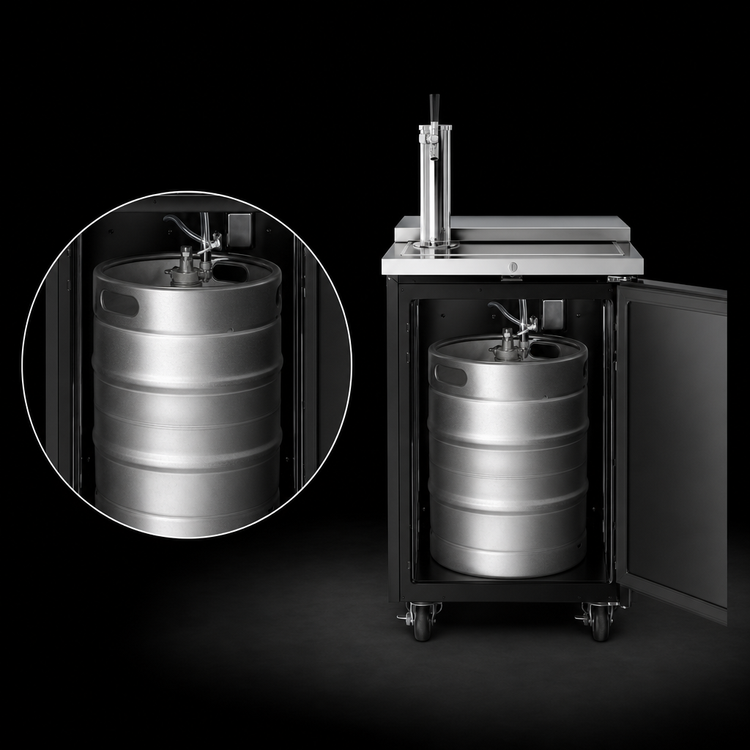 Product image #4 for Beverage-Air Portable Club Top Draft Beer Dispenser, 24-Inch, 1/2 Barrel Keg Capacity, Black Exterior